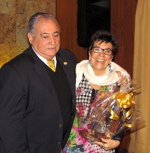 Iberia Torres y alcalde Carlos Barra